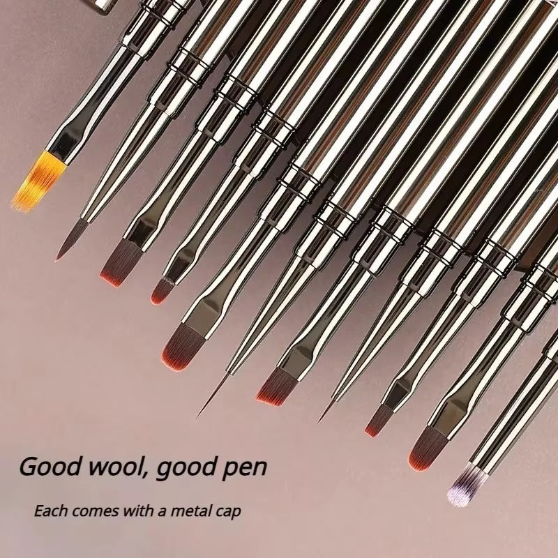 Nails Art Liner Brushes Elongated Lines Striping Drawing Painting 6/9/12/15/18/25Mm Nail Design Pen Professional Manicure Tool