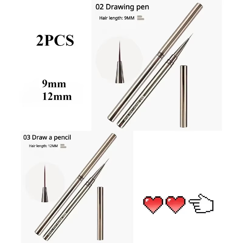 Nails Art Liner Brushes Elongated Lines Striping Drawing Painting 6/9/12/15/18/25Mm Nail Design Pen Professional Manicure Tool