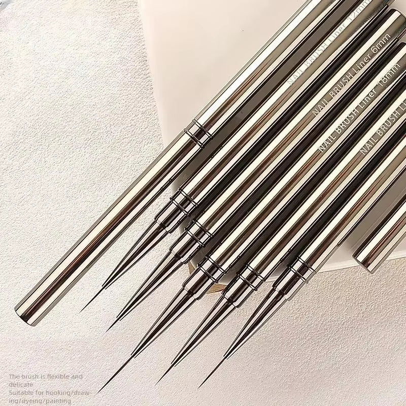 Nails Art Liner Brushes Elongated Lines Striping Drawing Painting 6/9/12/15/18/25Mm Nail Design Pen Professional Manicure Tool