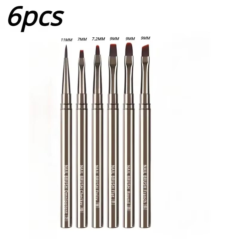 Nails Art Liner Brushes Elongated Lines Striping Drawing Painting 6/9/12/15/18/25Mm Nail Design Pen Professional Manicure Tool