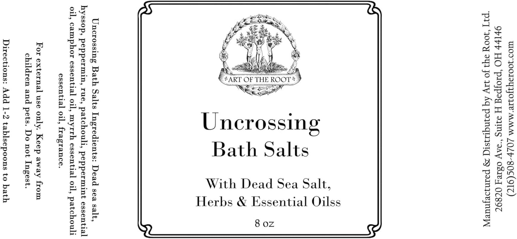 Uncrossing Bath Salts 8Oz | Spiritual Cleansing, Purification & Banishing Rituals | Hoodoo Voodoo Conjure Wicca Spell