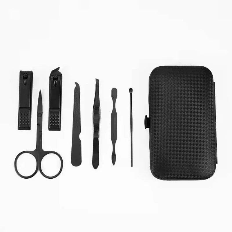 Home Nail Clipper 7Piece Set Large Opening Manicure Tool Unisex Mini Compact Gift Eyebrow Clip Tweezers