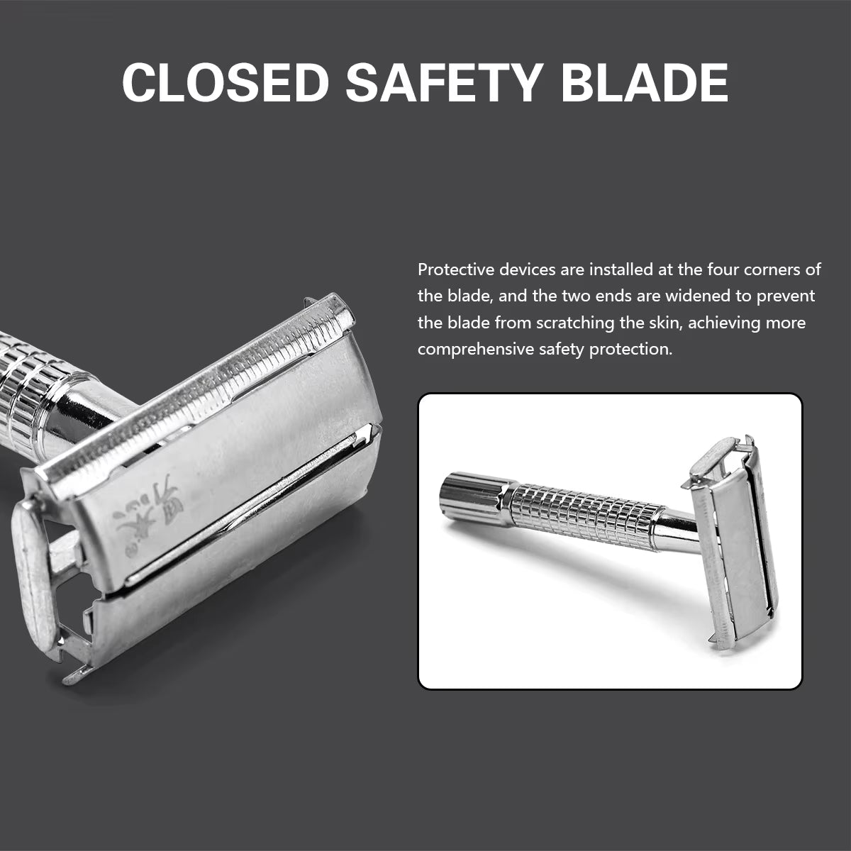 Double Edge Safety Razor for Unisex Safety Razor with a Delicate Box Holder with Blade Professional Barber Styling Accessories