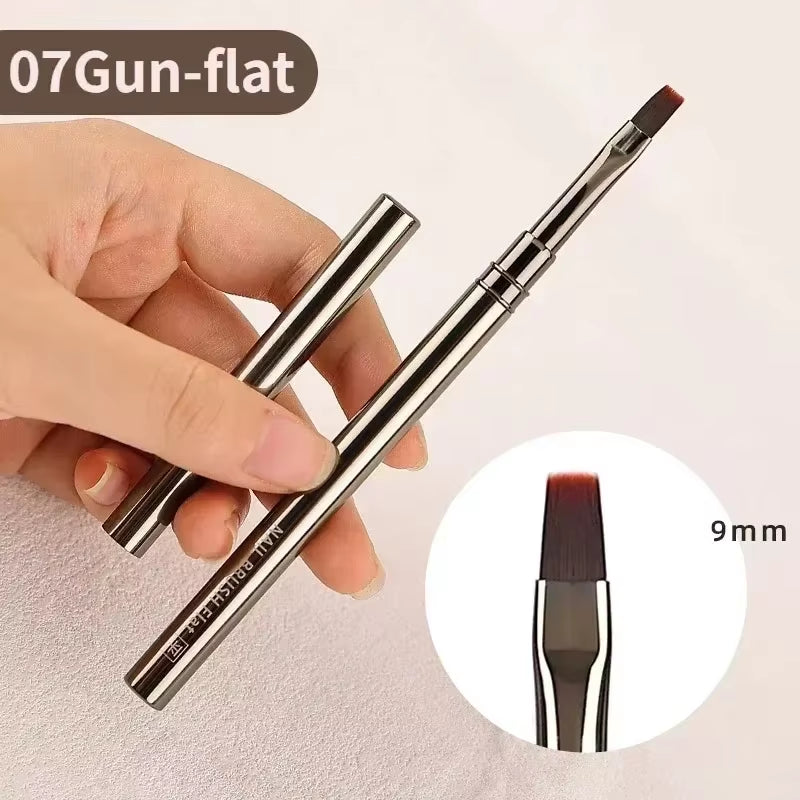 Nails Art Liner Brushes Elongated Lines Striping Drawing Painting 6/9/12/15/18/25Mm Nail Design Pen Professional Manicure Tool